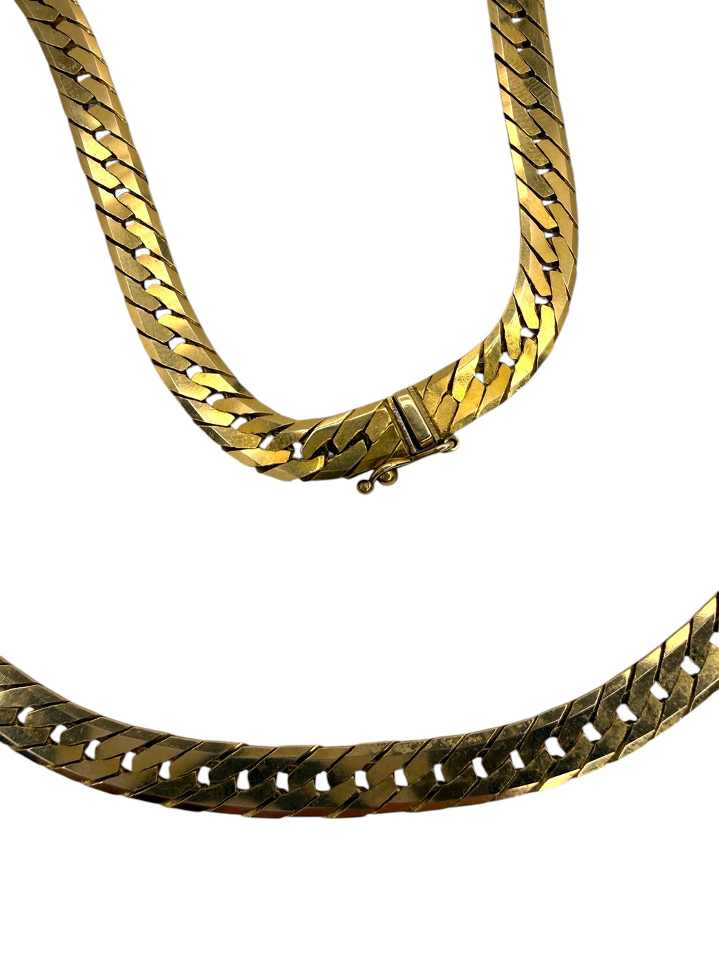 14k Flat Curb Necklace
