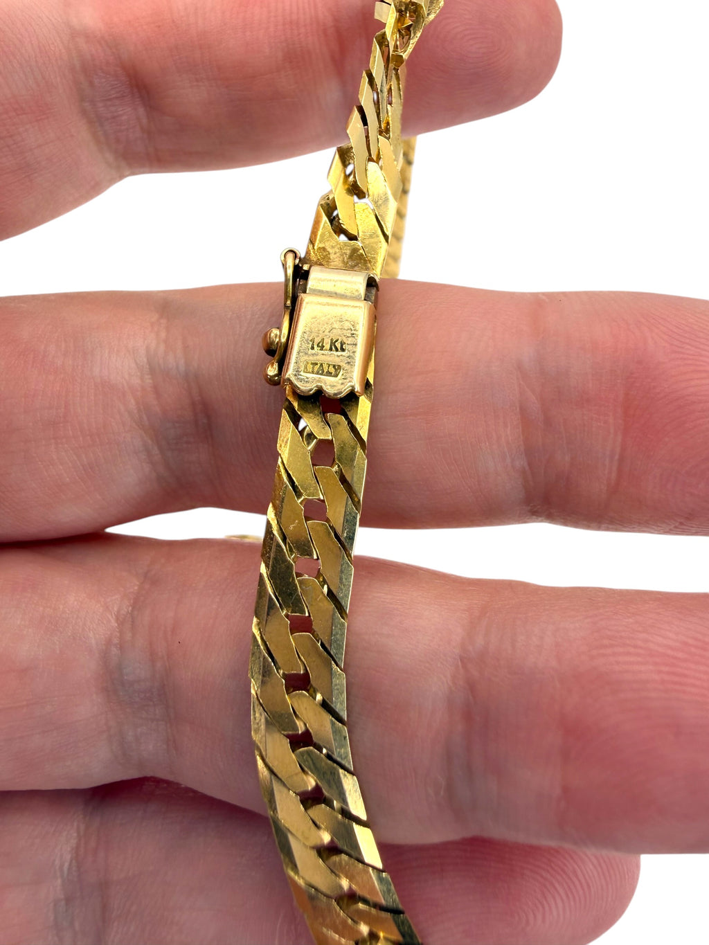 14k Flat Curb Necklace