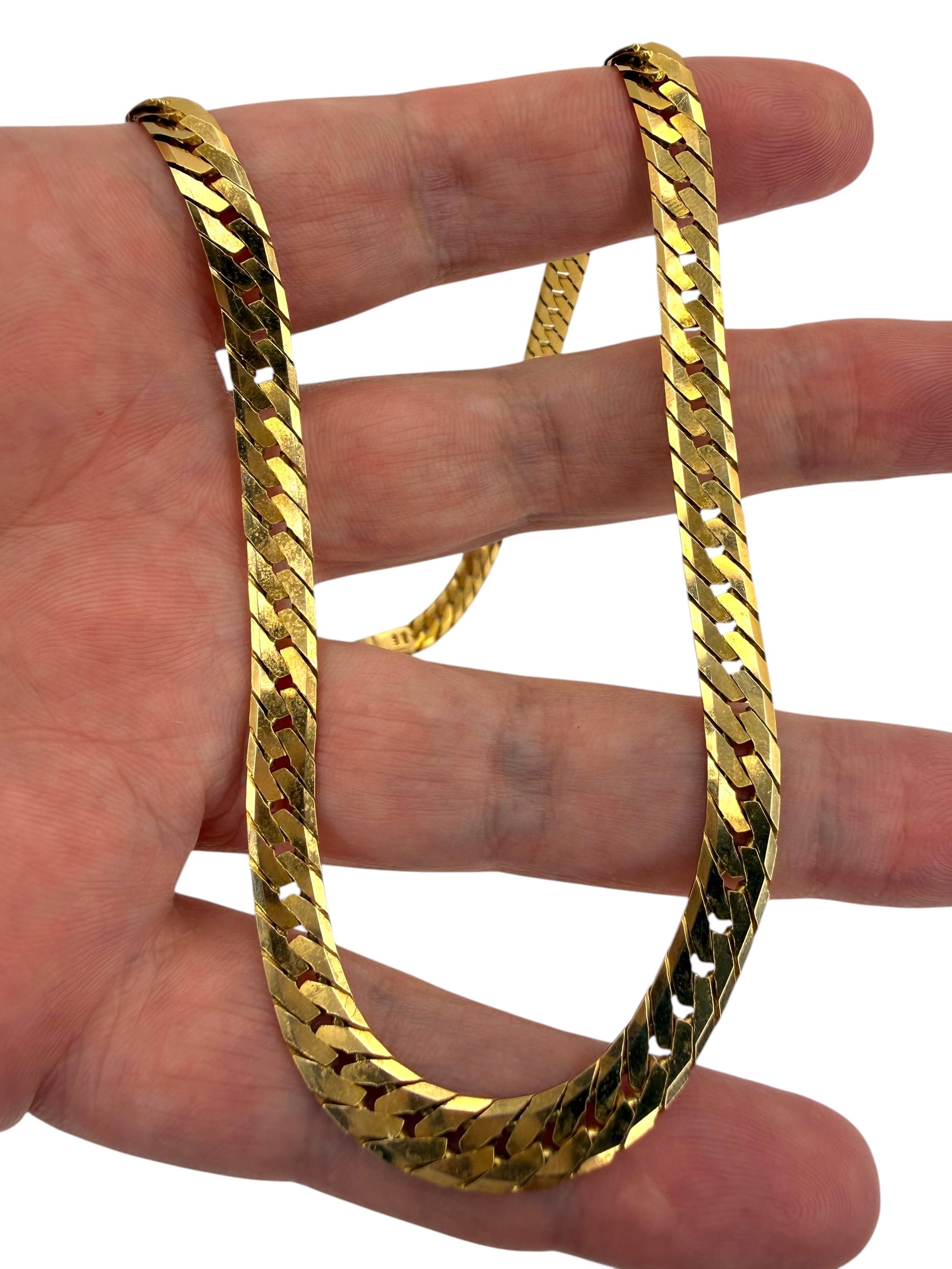 14k Flat Curb Necklace