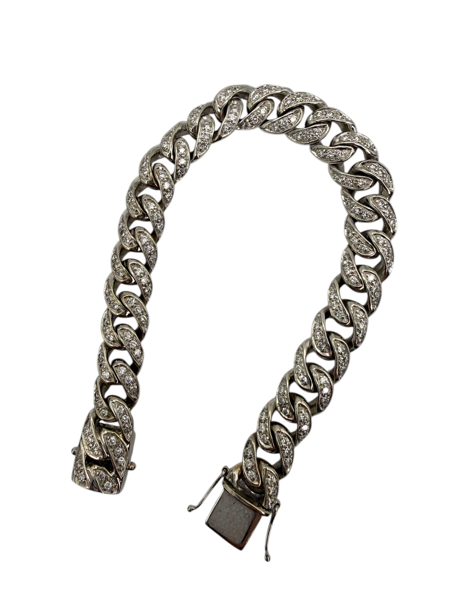 18k Diamond Curb Bracelet