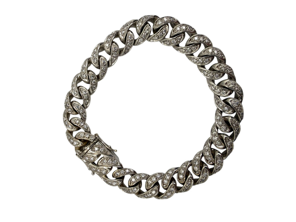 18k Diamond Curb Bracelet