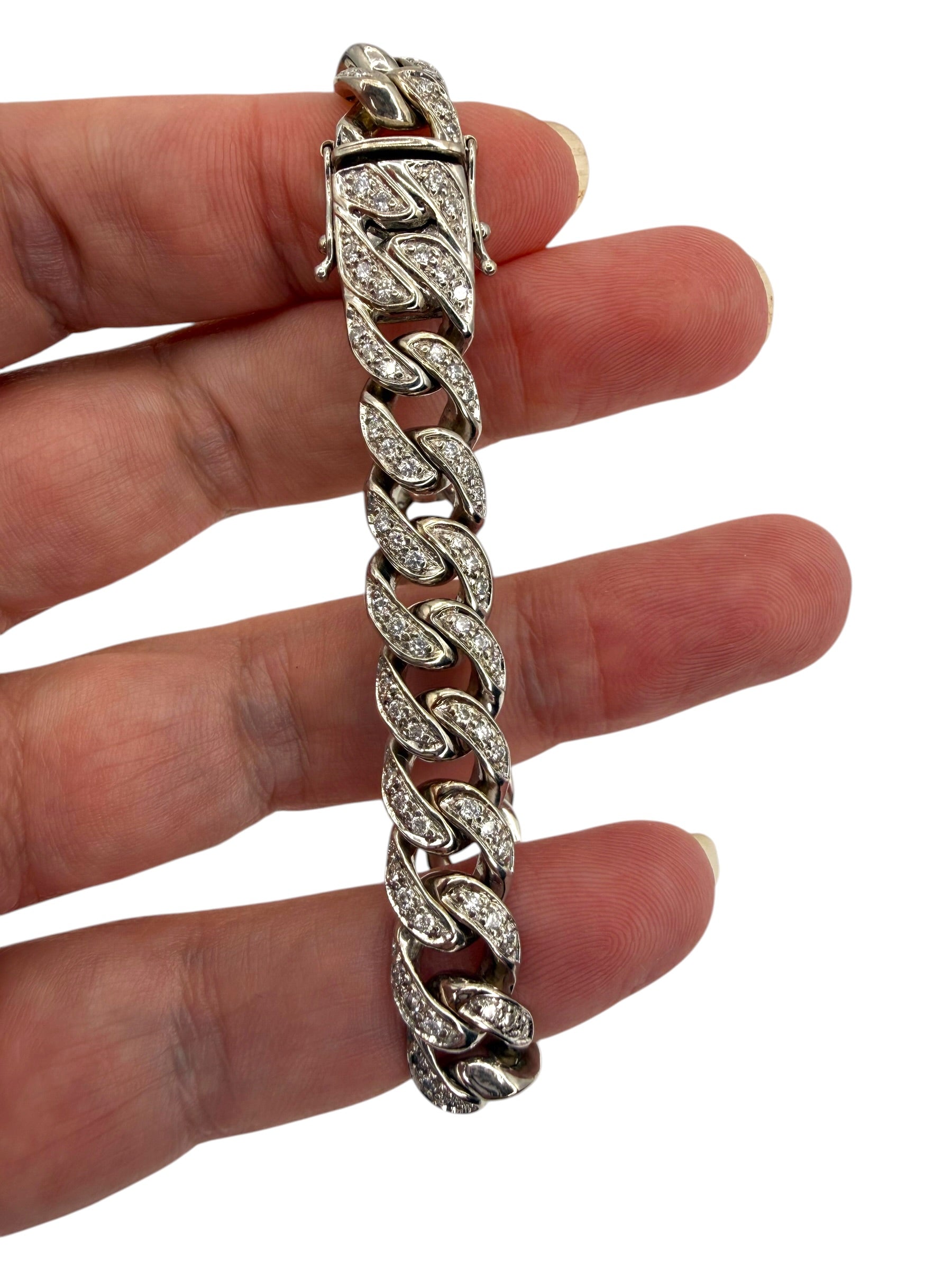 18k Diamond Curb Bracelet