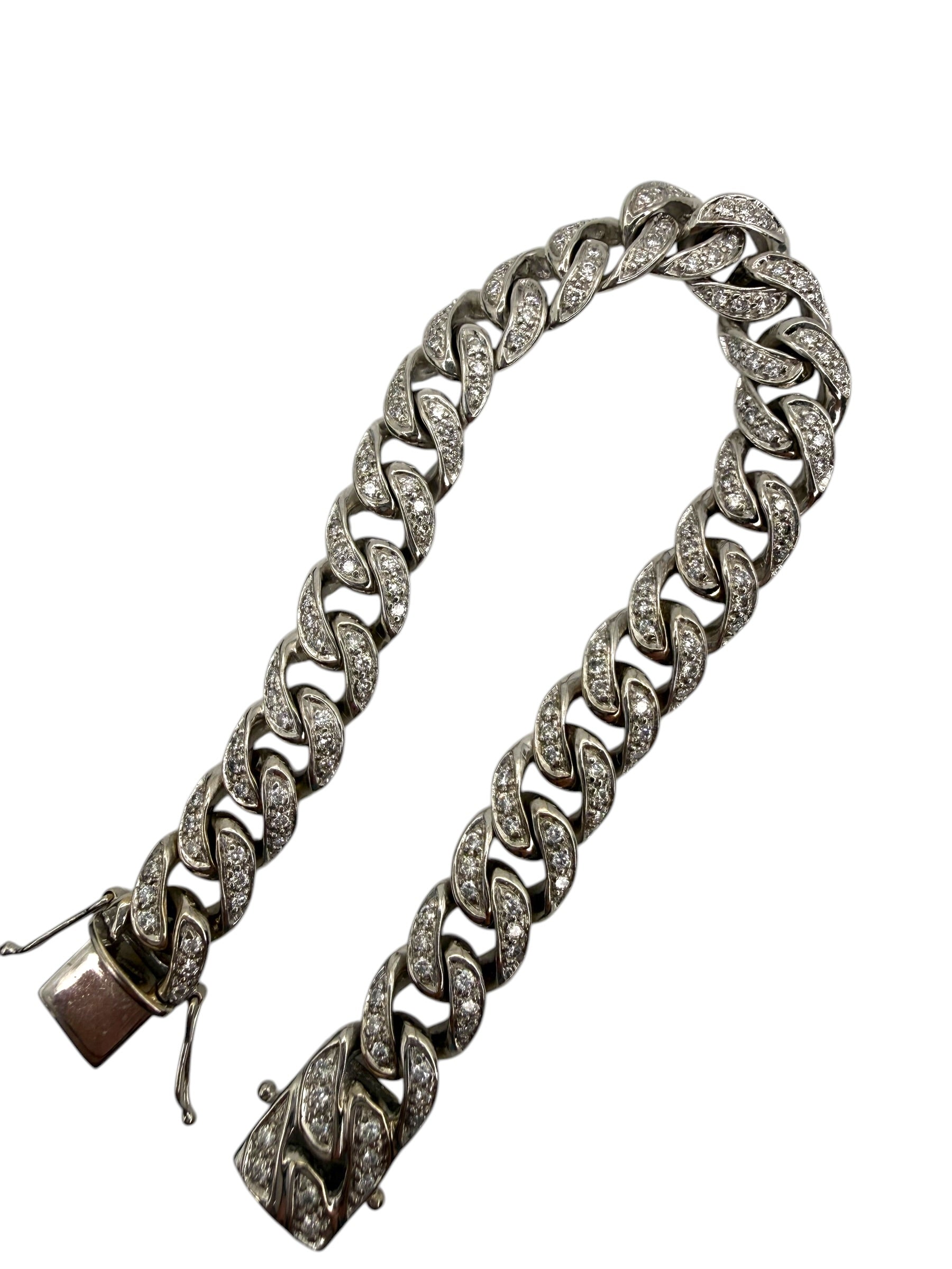 18k Diamond Curb Bracelet