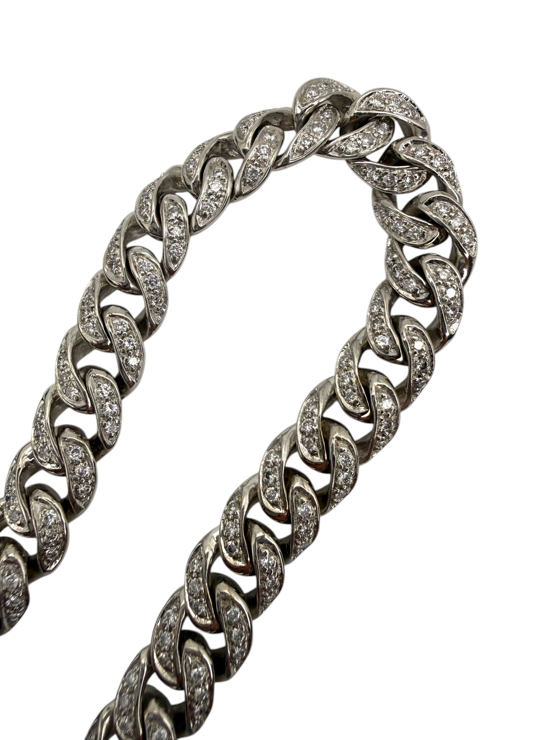 18k Diamond Curb Bracelet