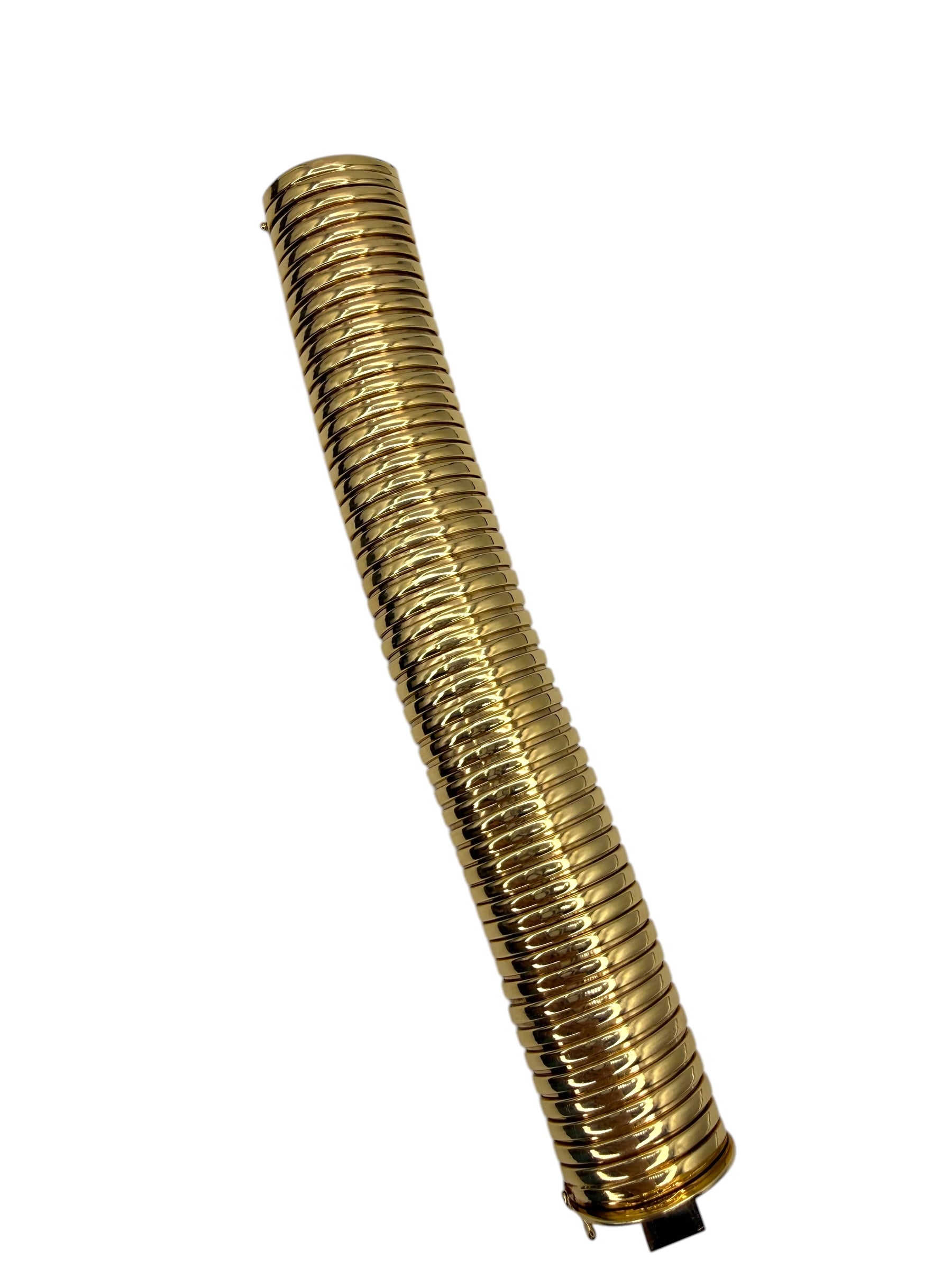 14k Wide Tubogas Bracelet