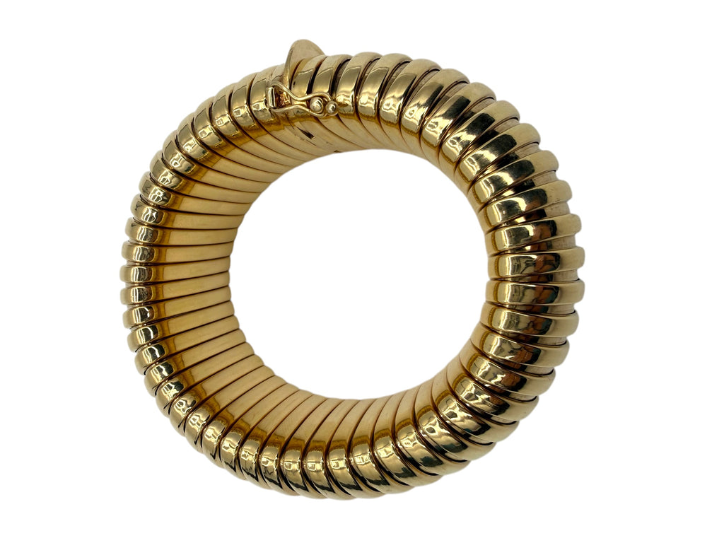 14k Wide Tubogas Bracelet