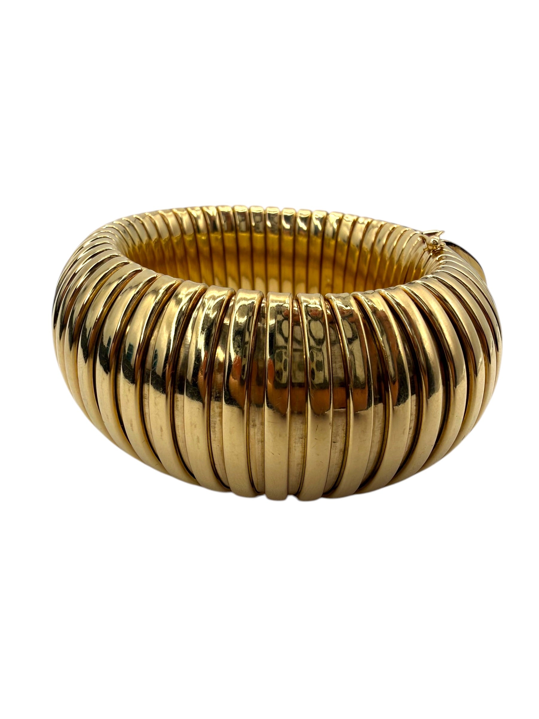 14k Wide Tubogas Bracelet