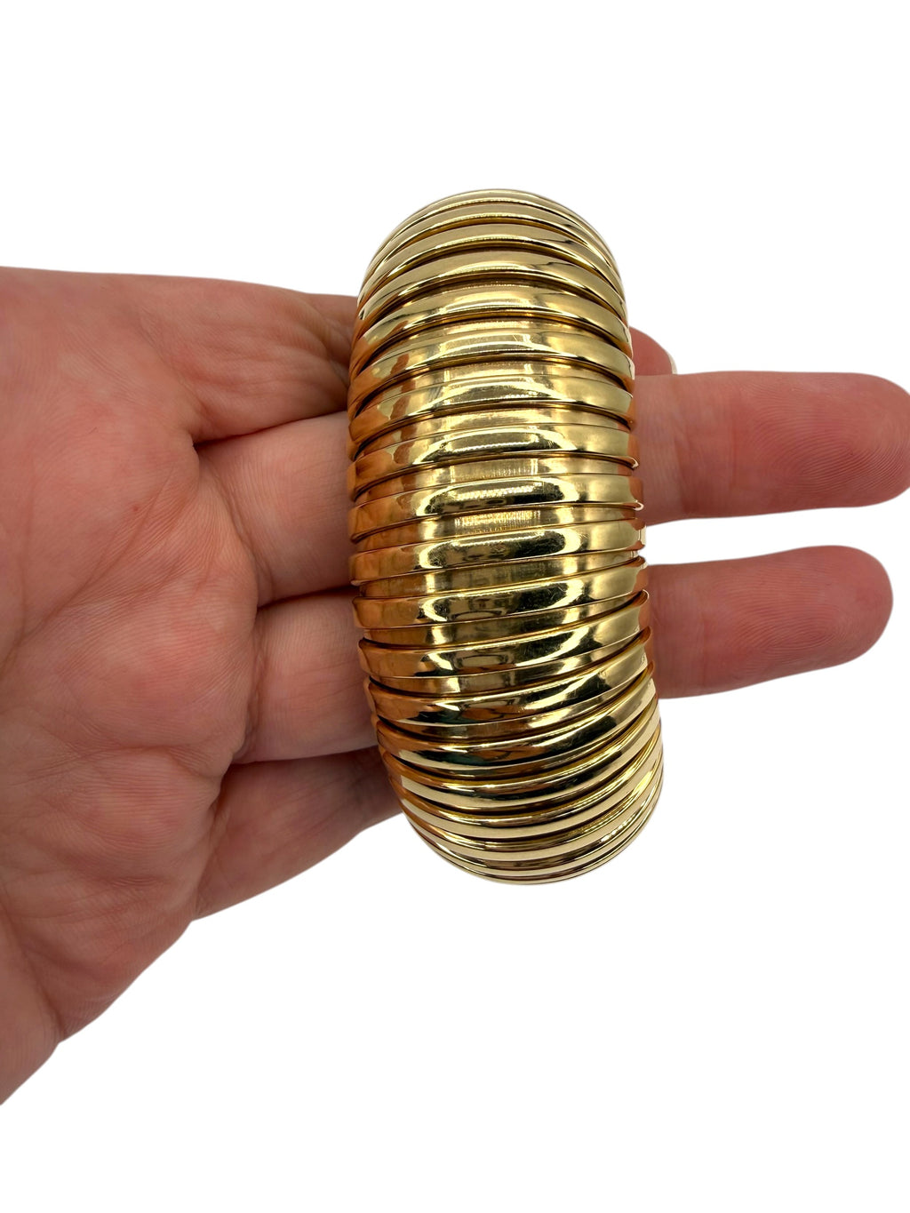 14k Wide Tubogas Bracelet