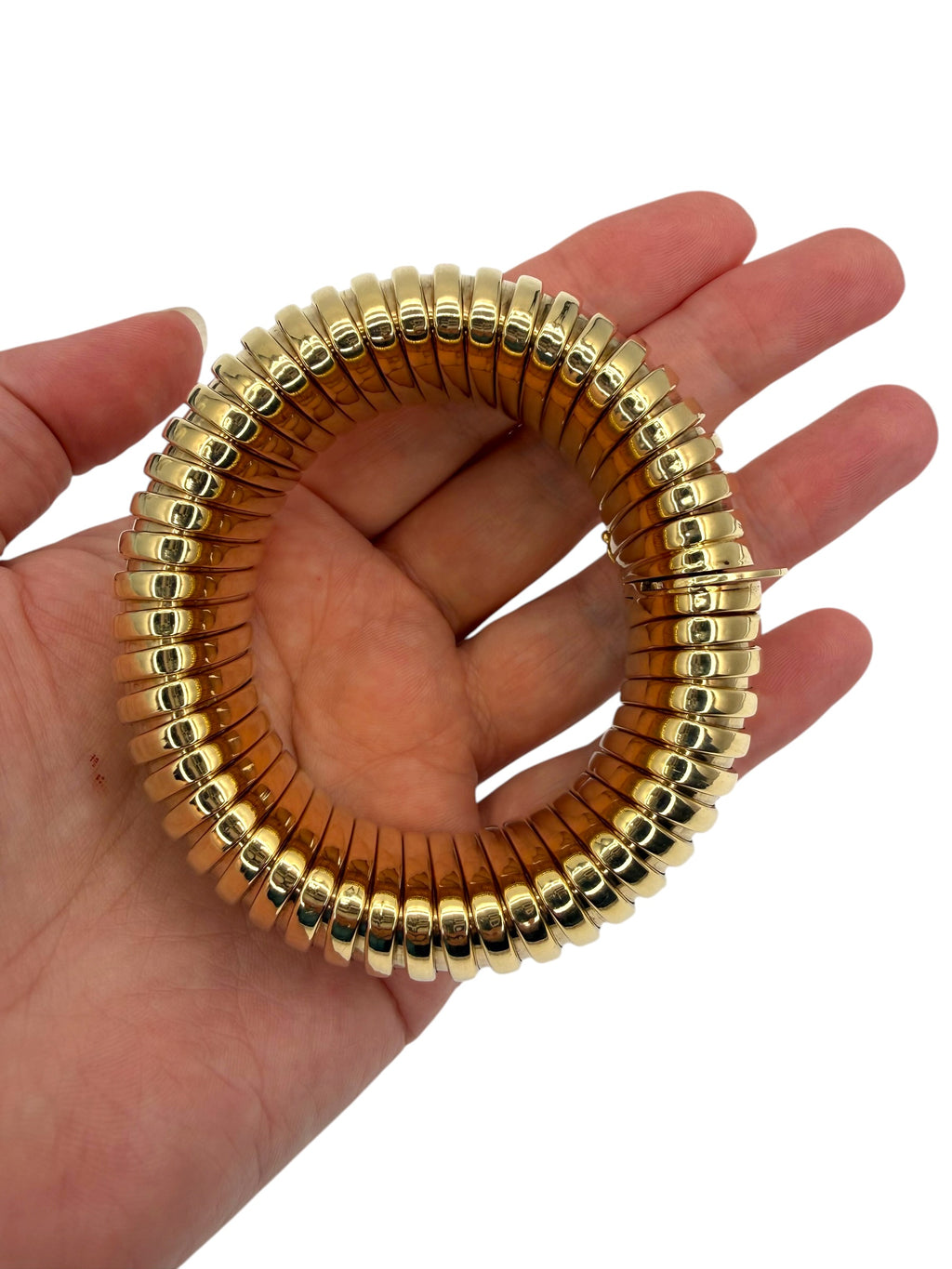 14k Wide Tubogas Bracelet