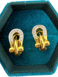 18k Horseshoe Diamond Earrings