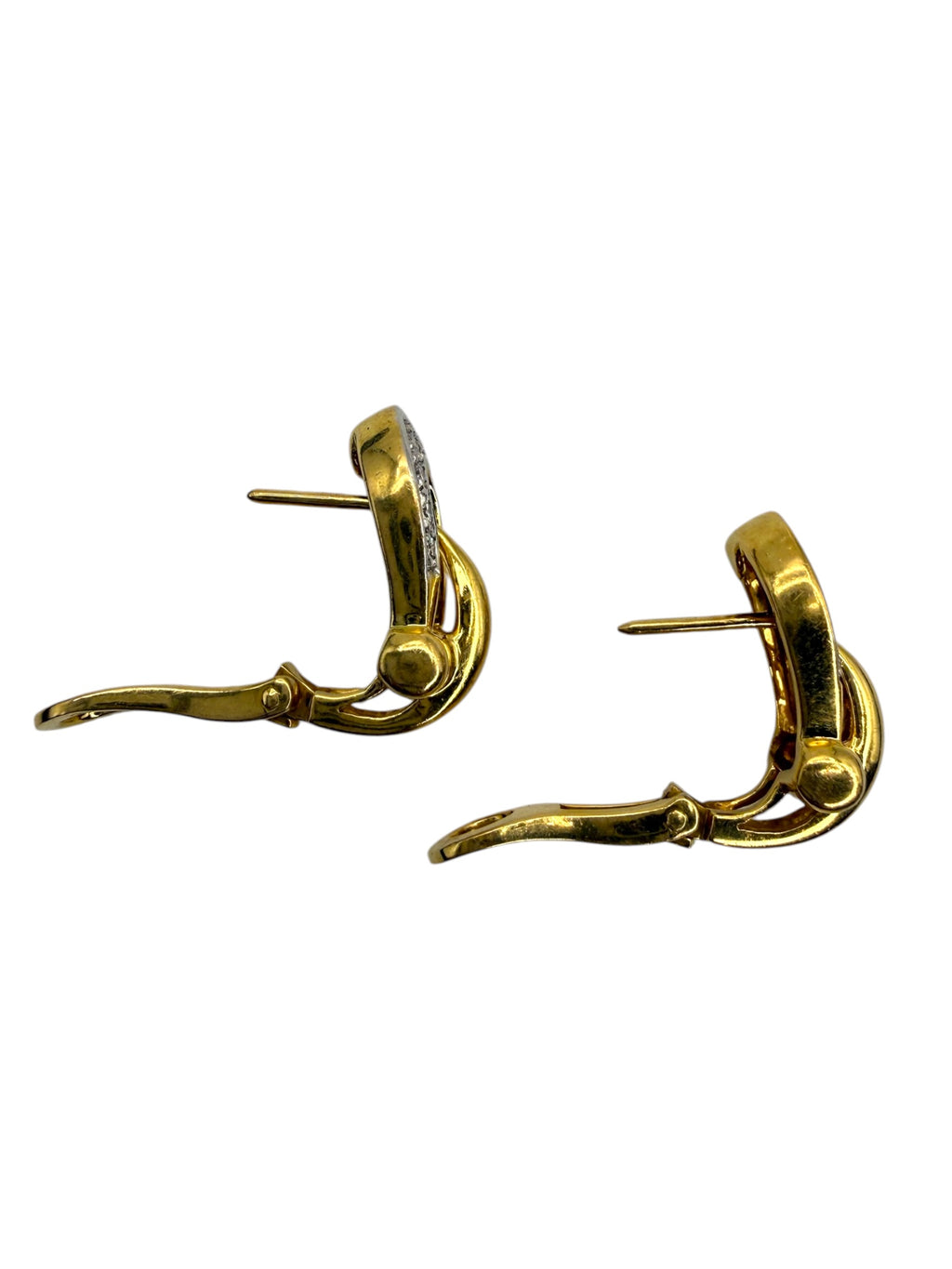 18k Horseshoe Diamond Earrings