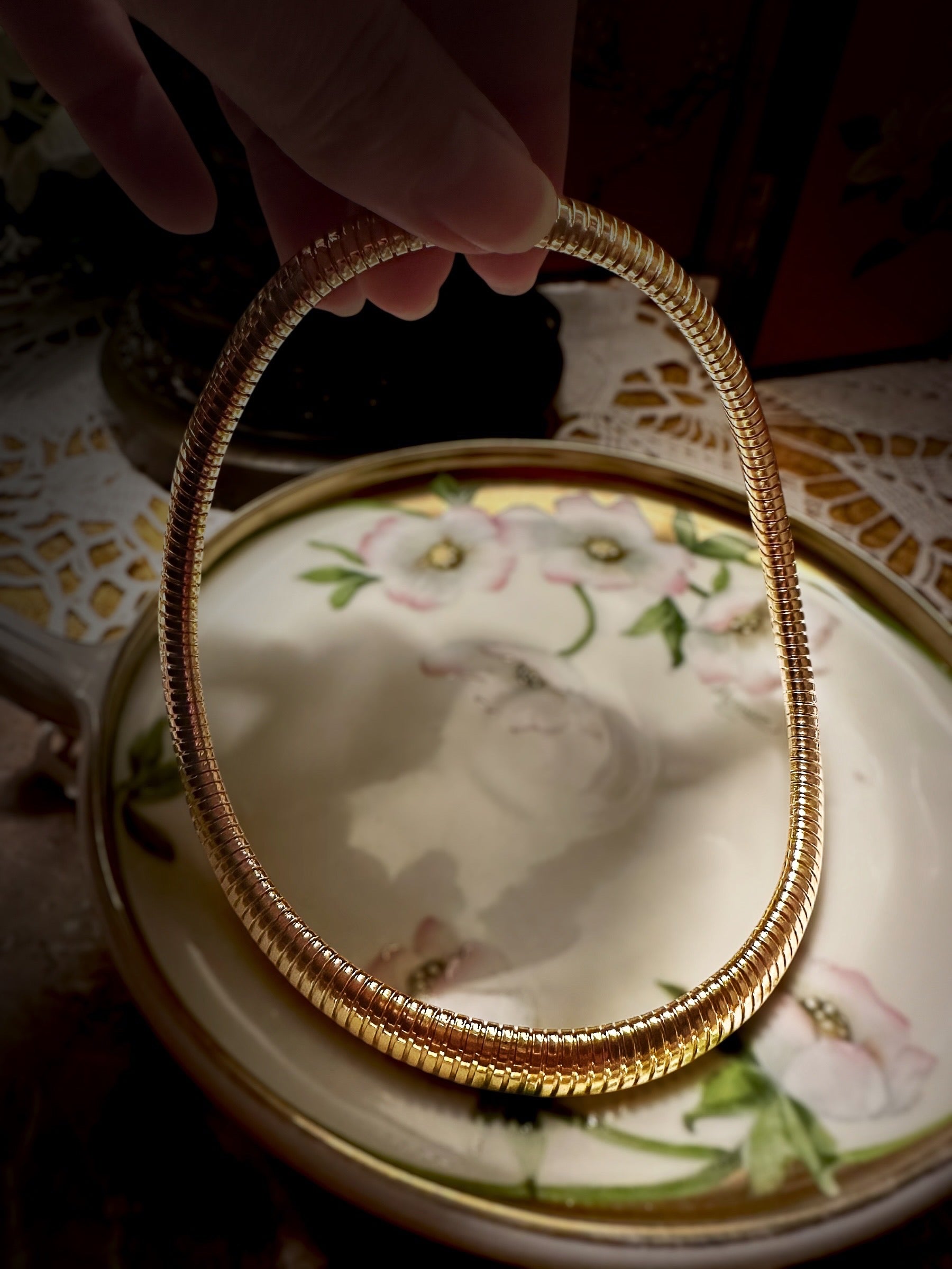 14k Tubogas Collar Necklace