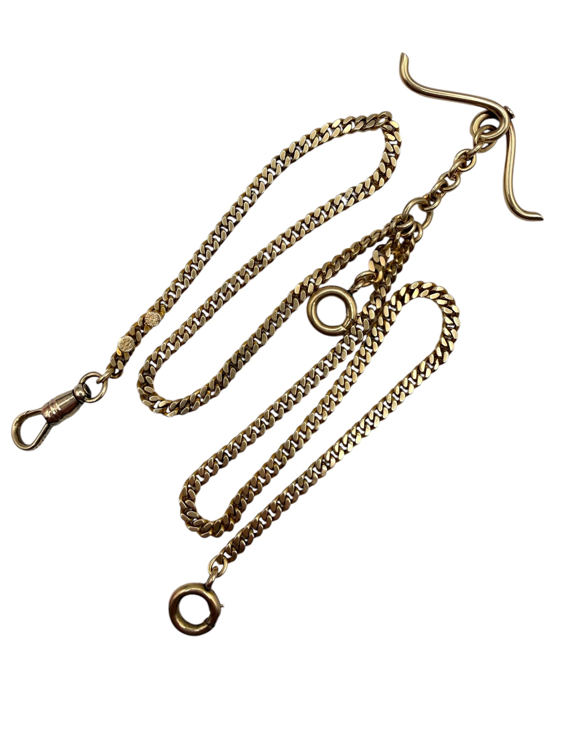14k Antique Curb Watch Chain