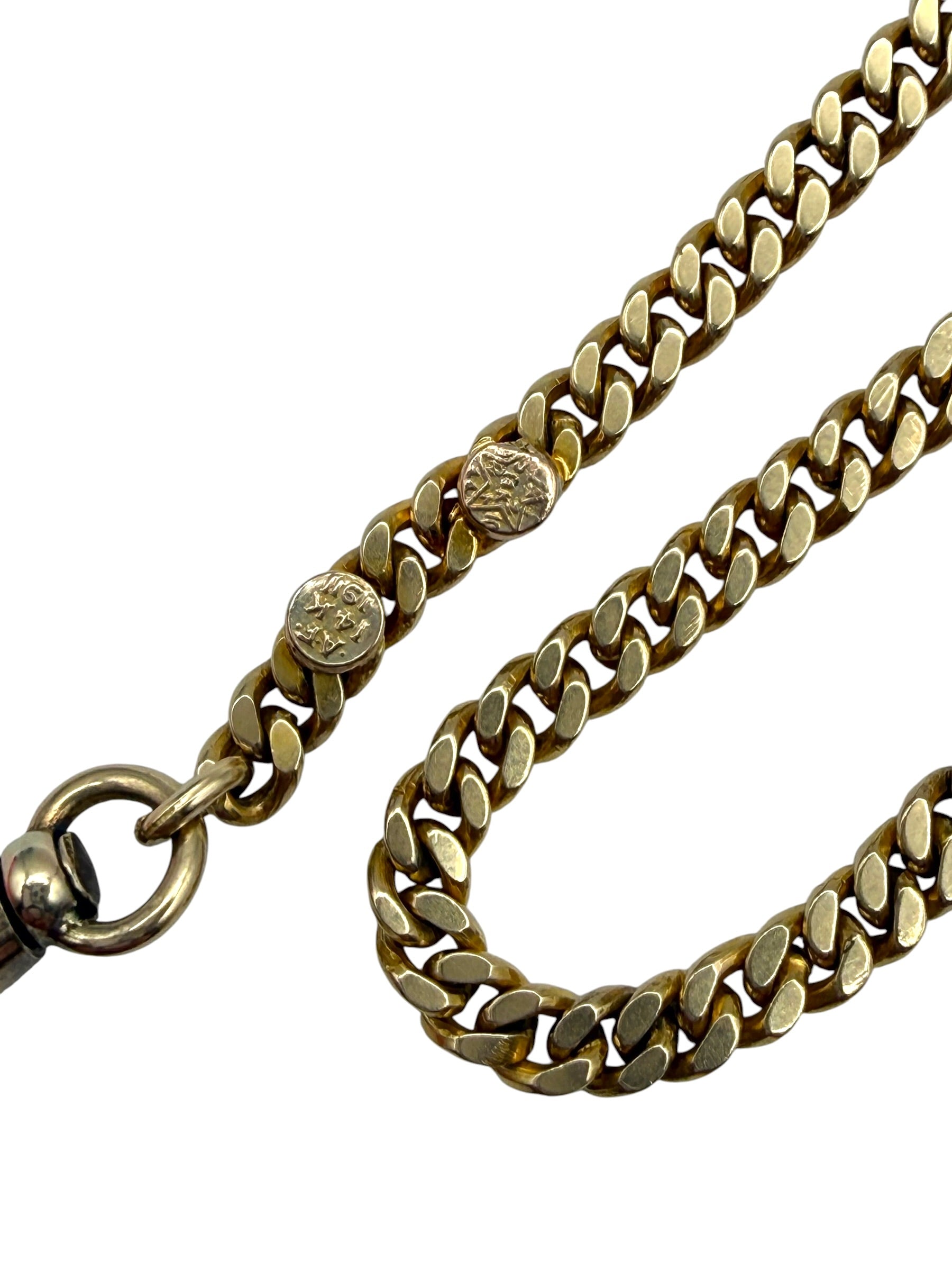 14k Antique Curb Watch Chain