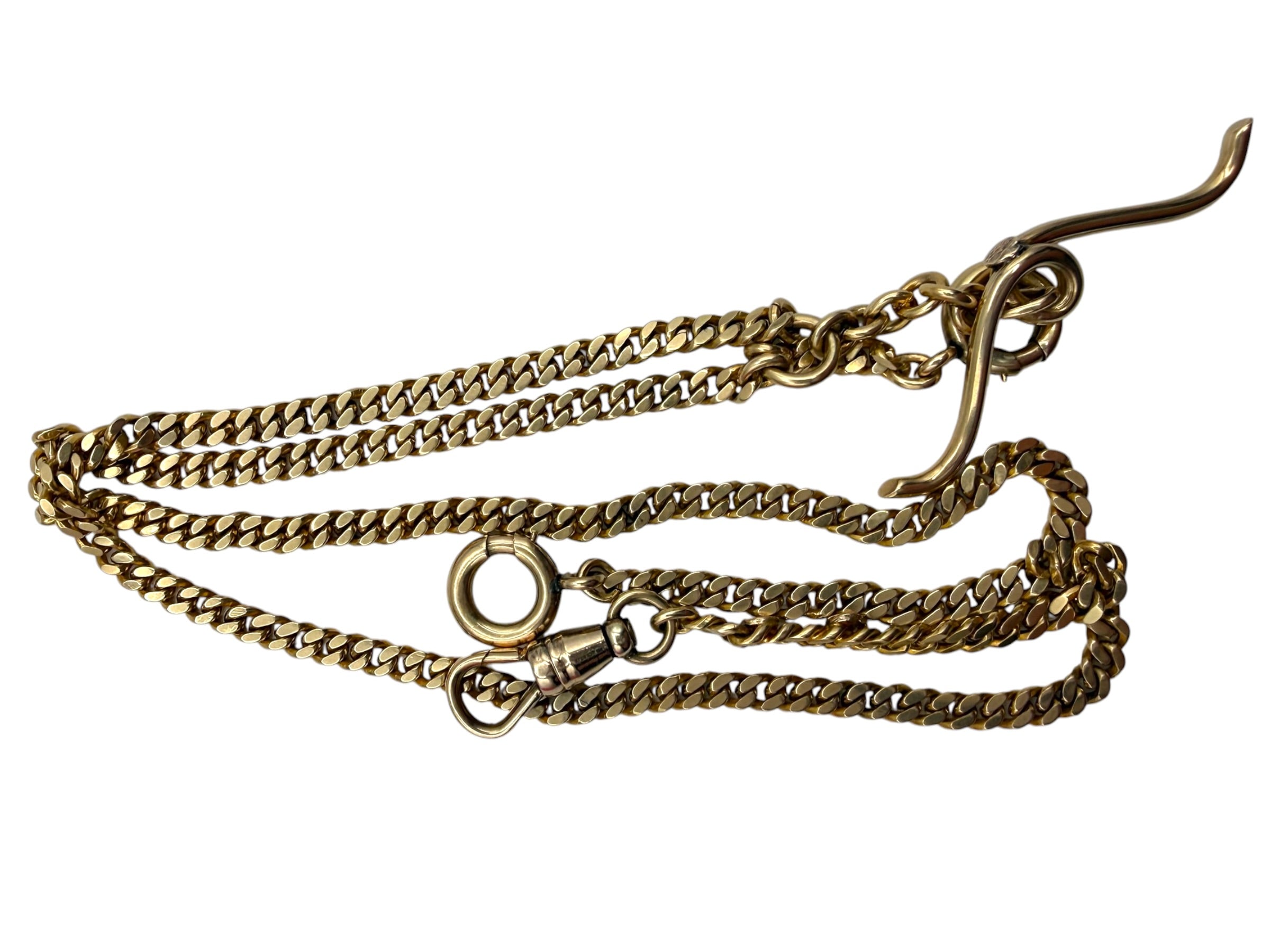 14k Antique Curb Watch Chain