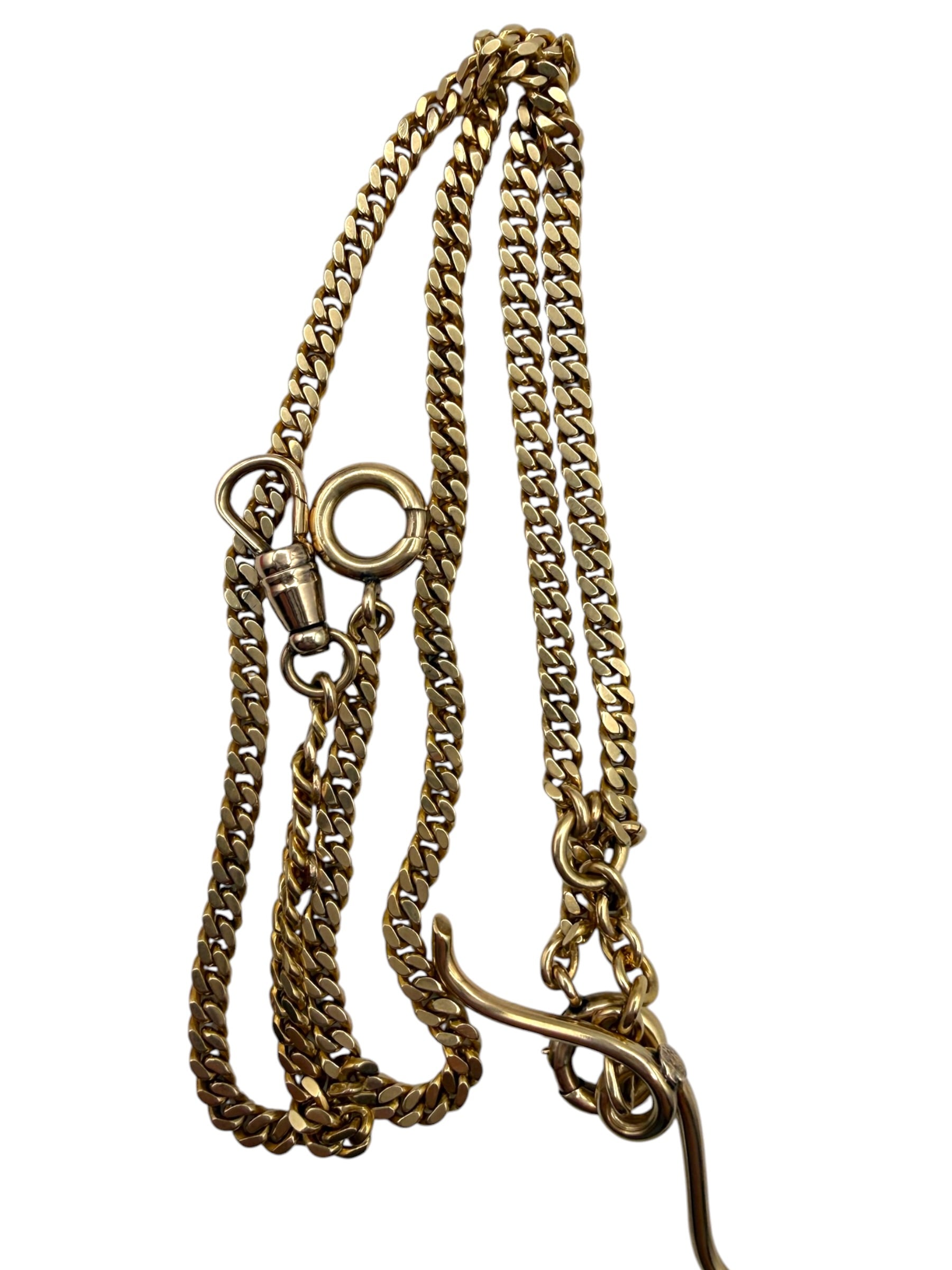14k Antique Curb Watch Chain