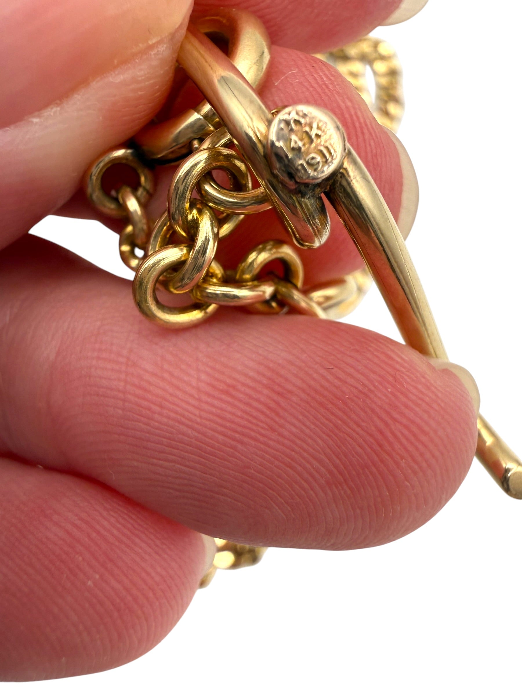 14k Antique Curb Watch Chain