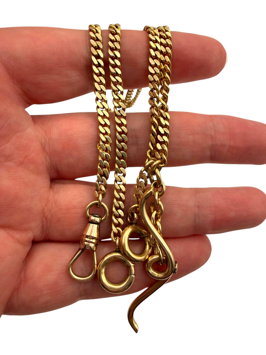 14k Antique Curb Watch Chain
