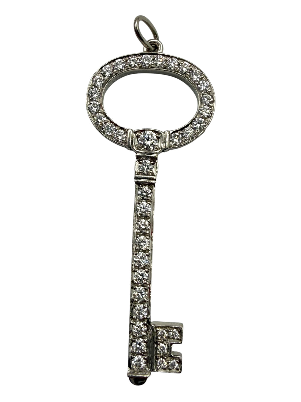 TIffany Platinum Diamond Key Pendant