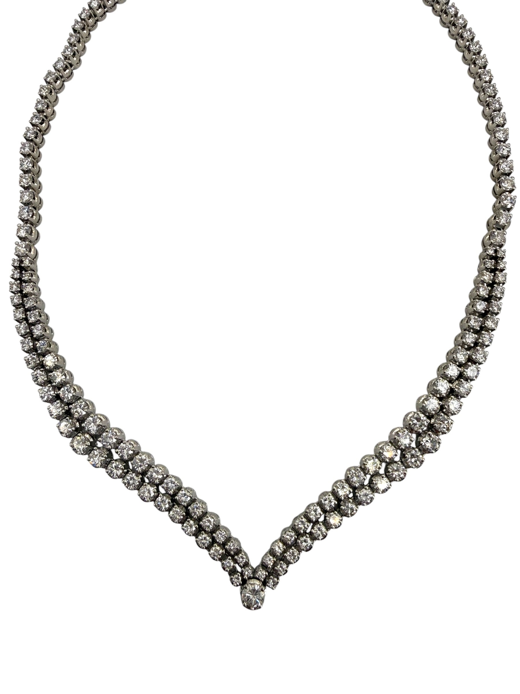 18k Princess Diamond Dinner Necklace