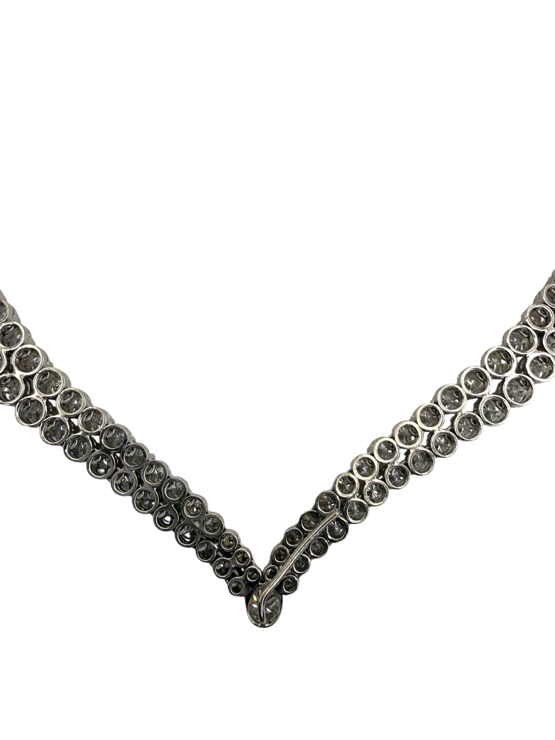 18k Princess Diamond Dinner Necklace