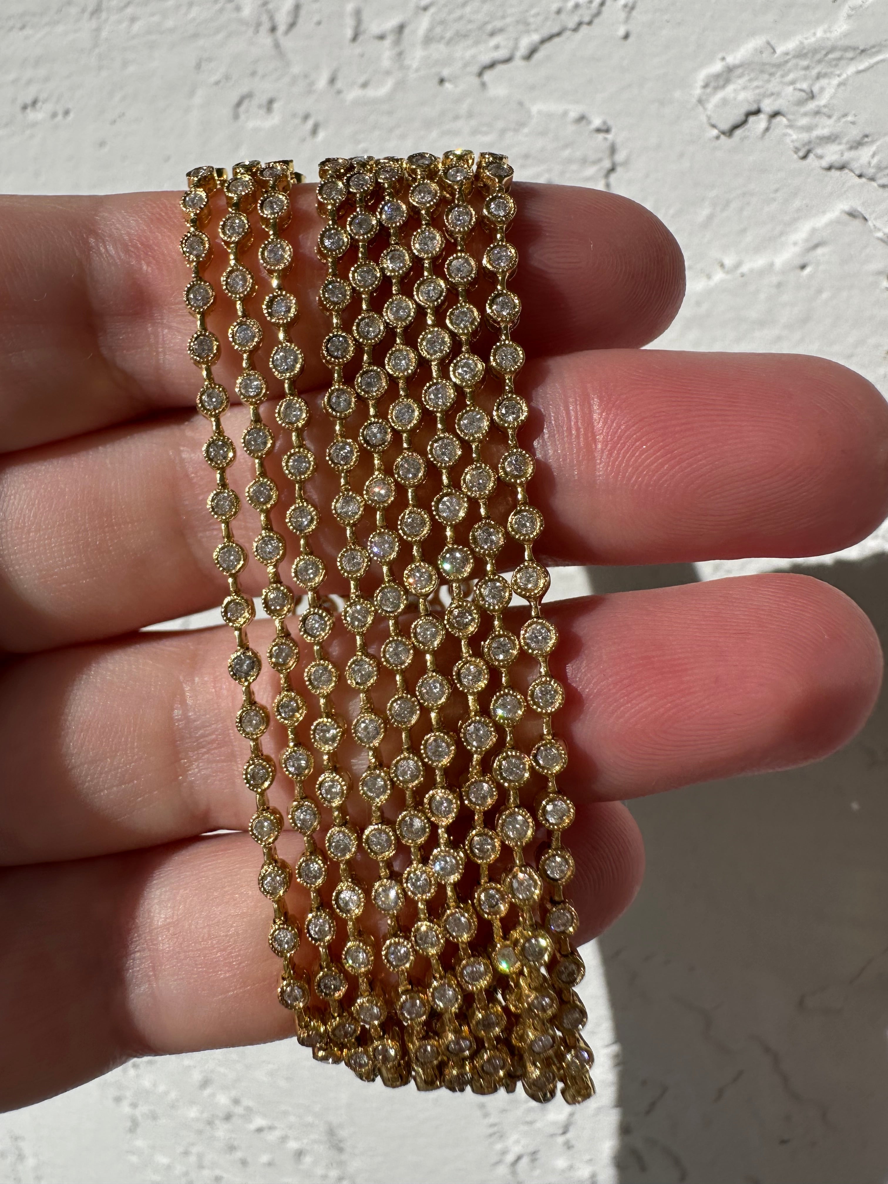 18k Multi-Strand Diamond Bracelet