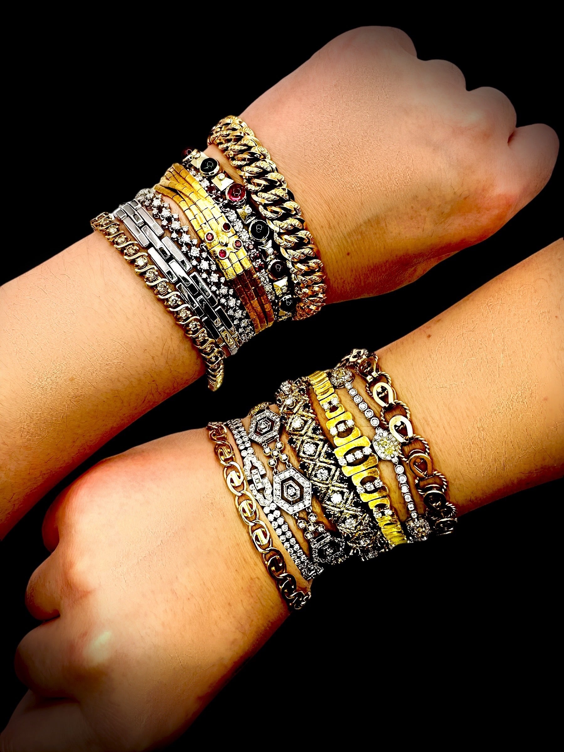 18k Diamond Hexagon Bracelet