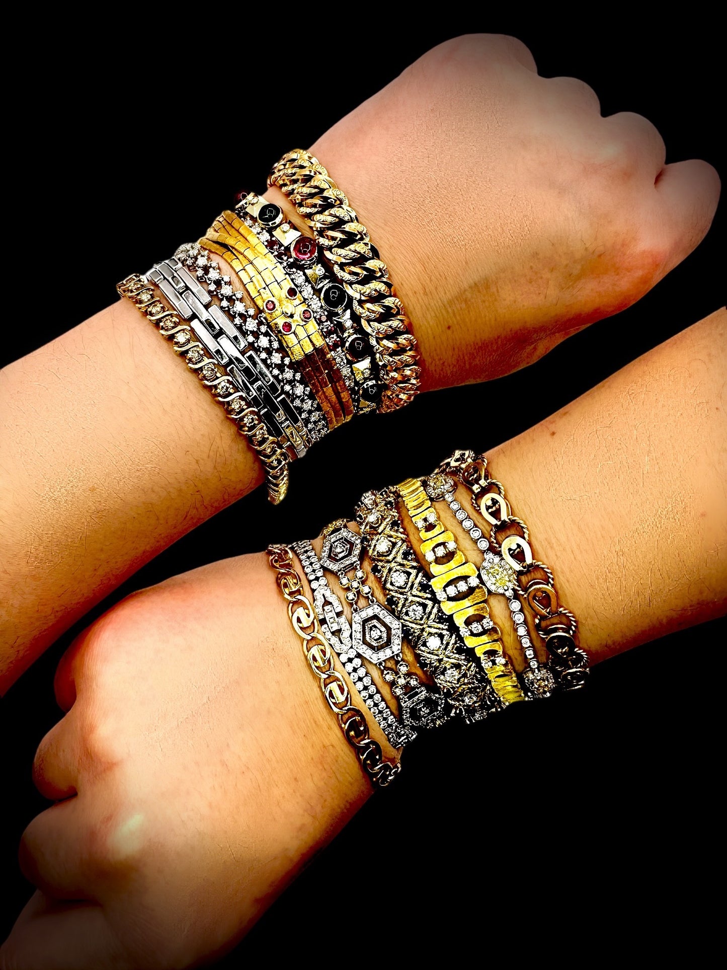 18k Diamond Brushed Finish Bracelet