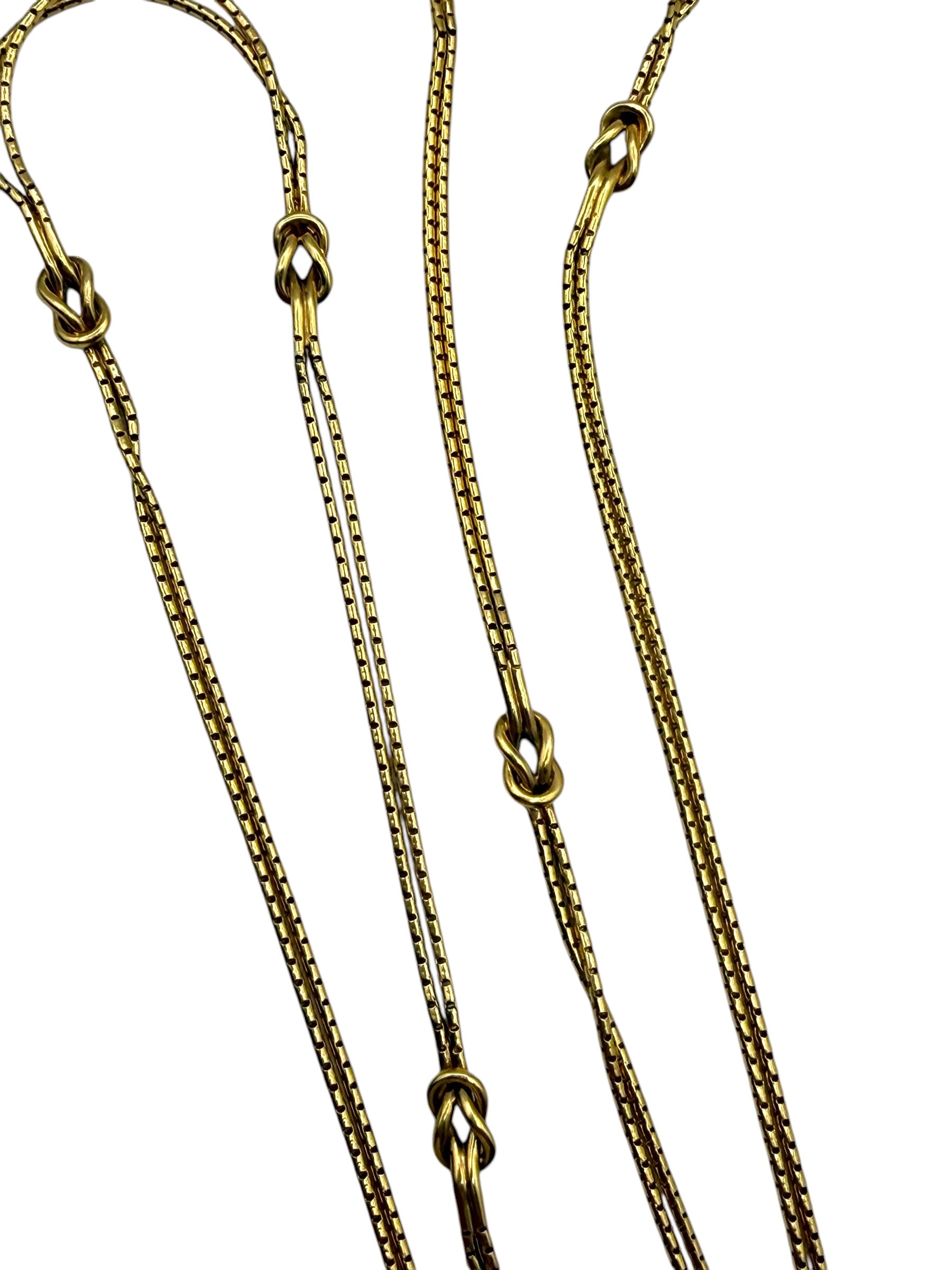18k Knot Station Necklace
