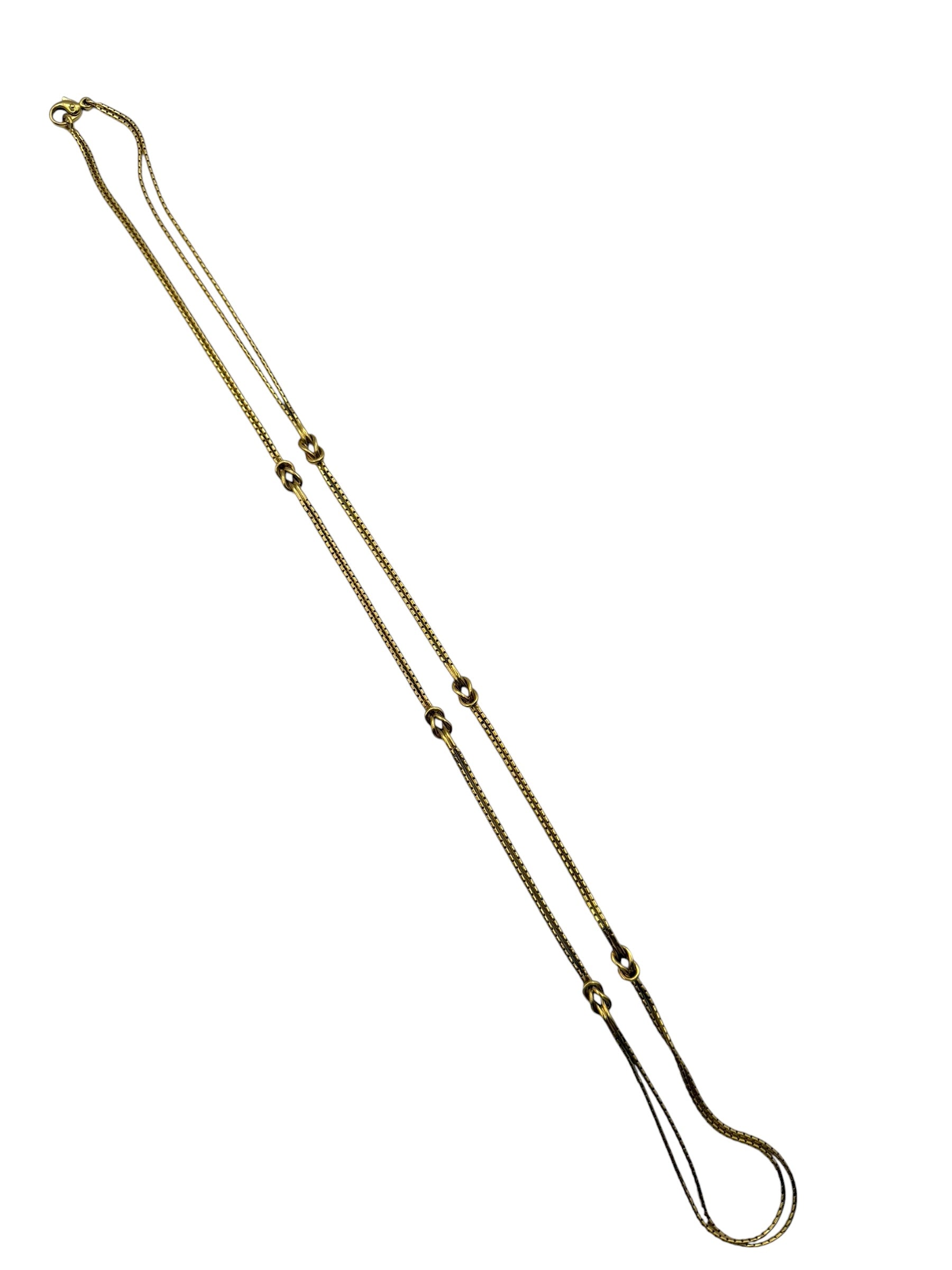 18k Knot Station Necklace