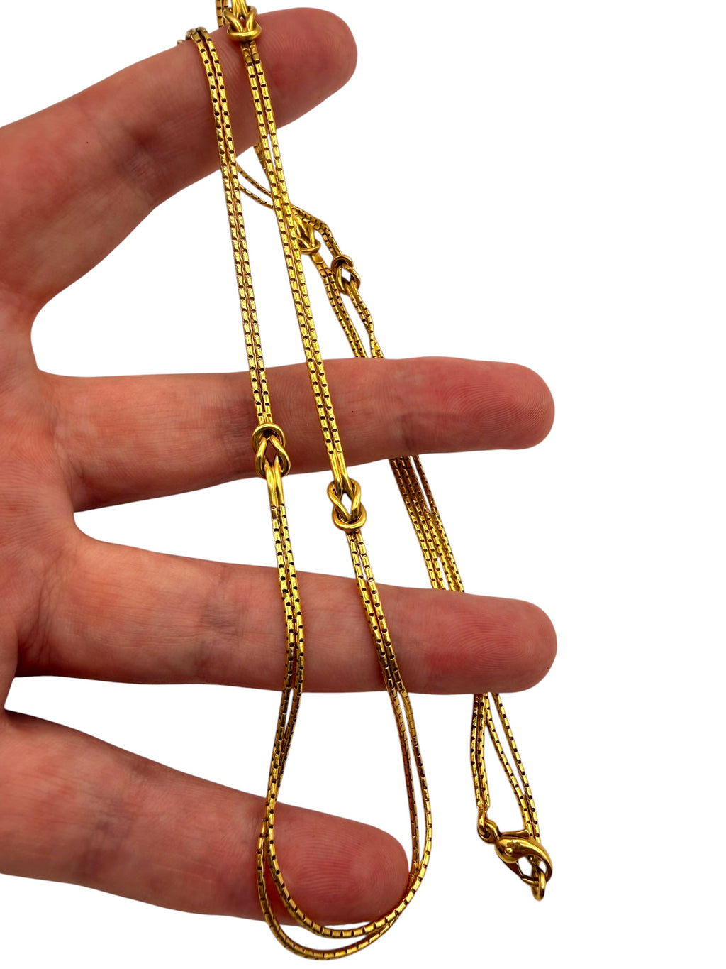 18k Knot Station Necklace