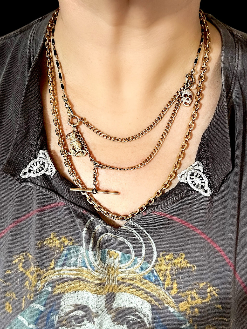 18k Biker Link Chain Necklace