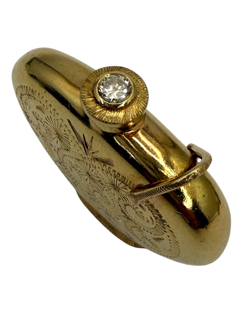 14k Diamond Perfume Bottle Pendant