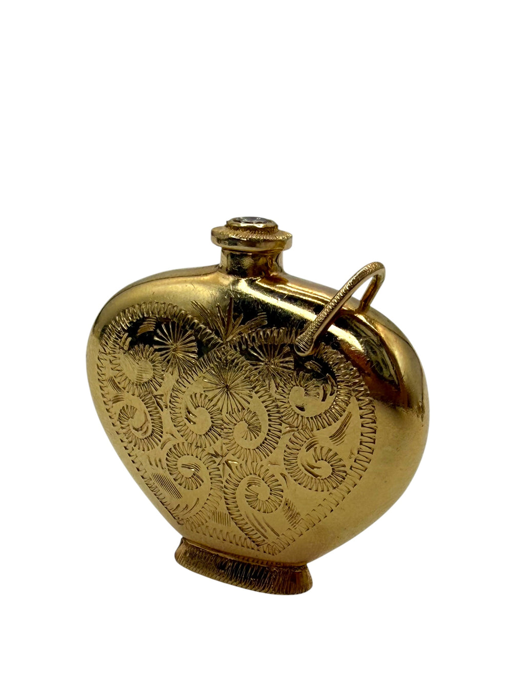 14k Diamond Perfume Bottle Pendant