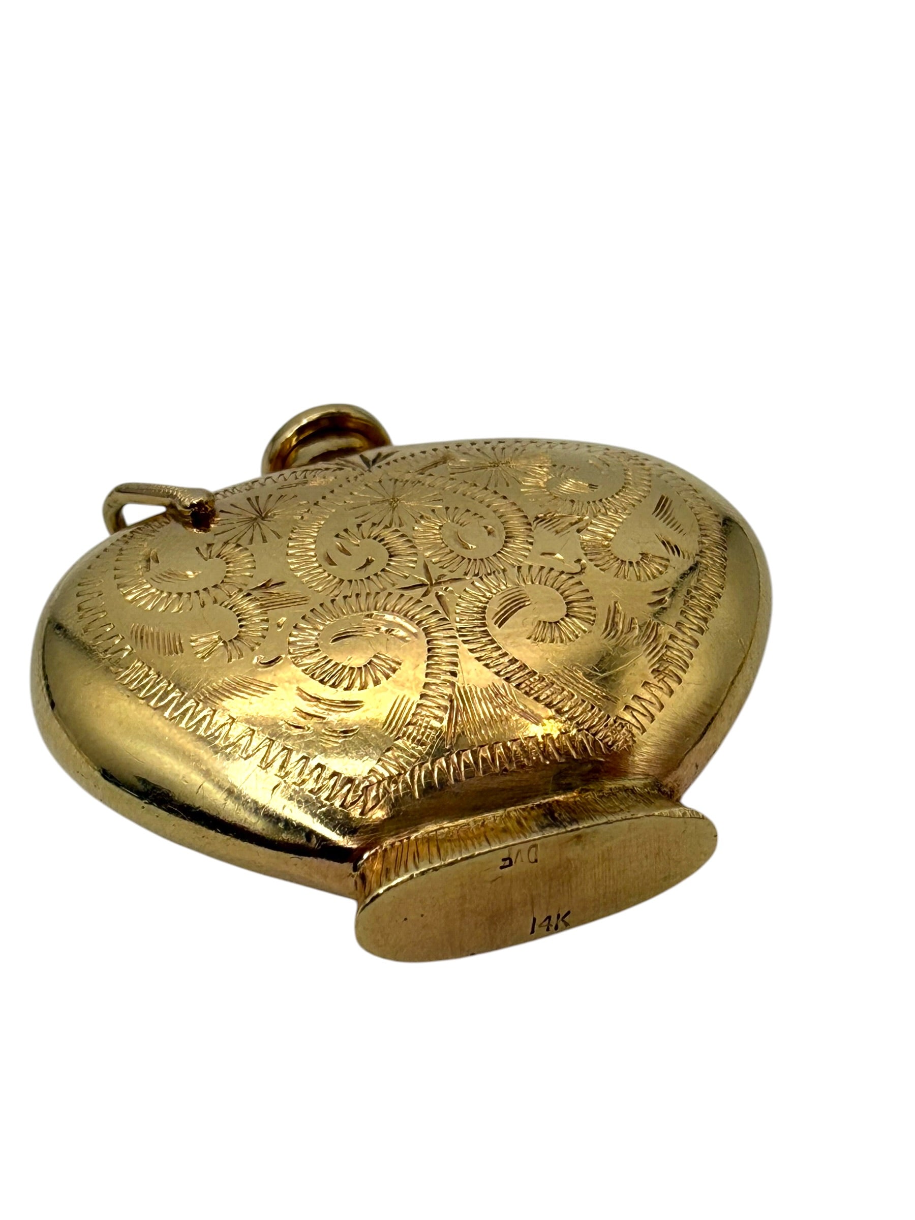 14k Diamond Perfume Bottle Pendant