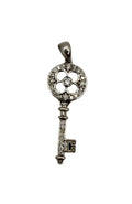14k Diamond Key Pendant