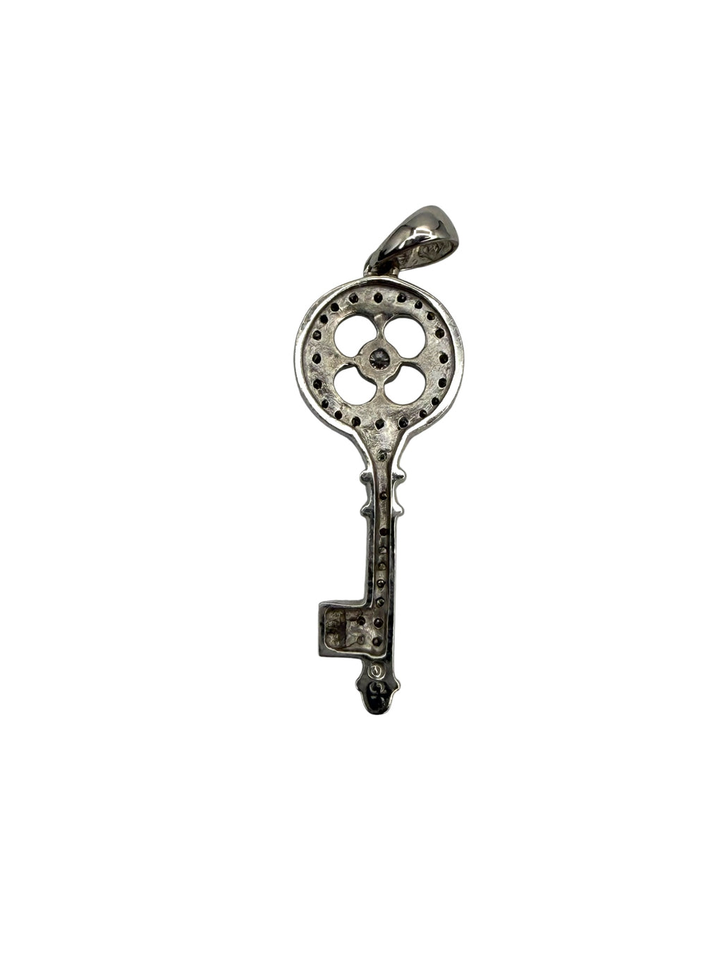 14k Diamond Key Pendant