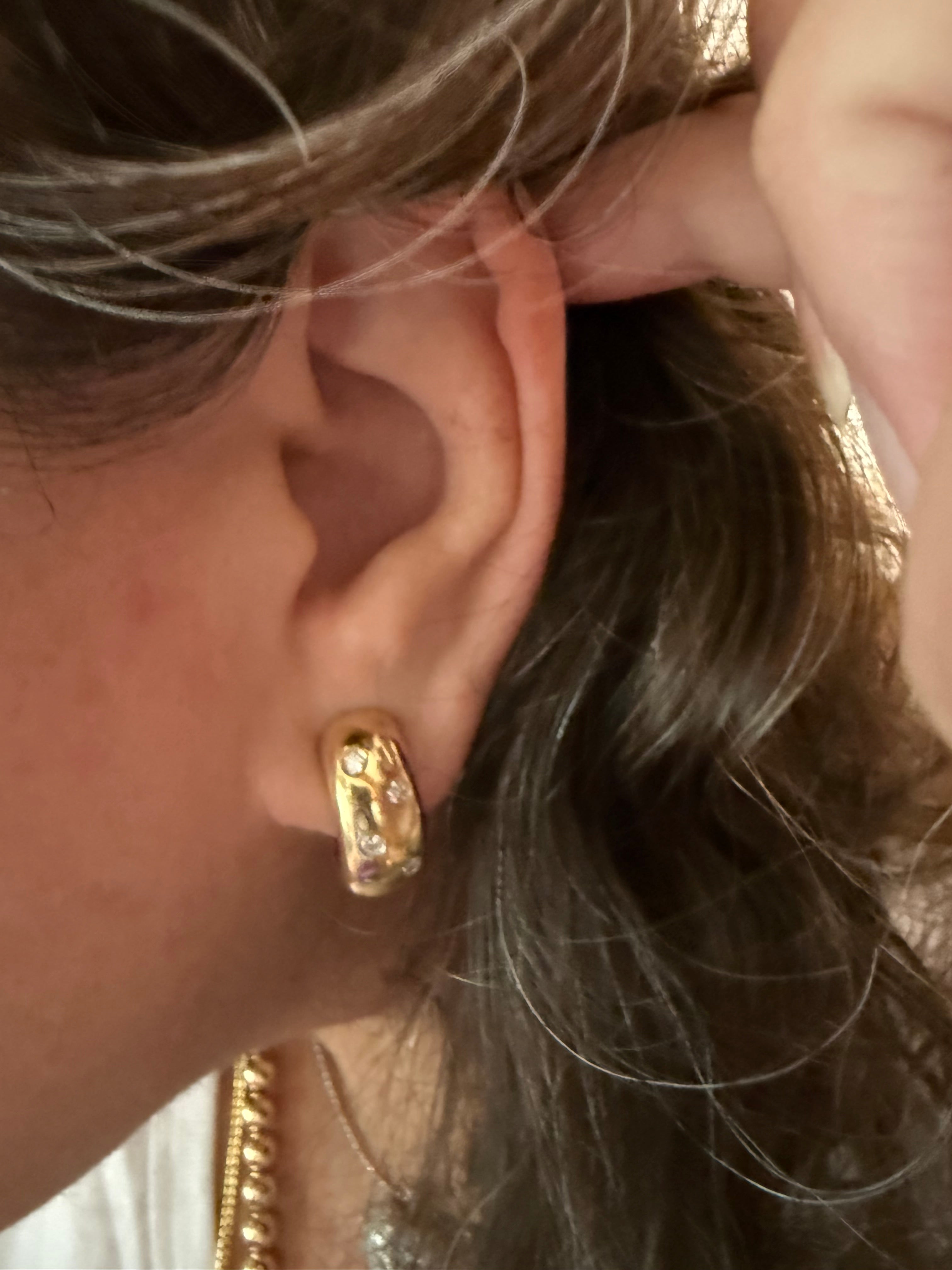 14k Diamond Etoile Earrings