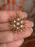 14k Victorian Diamond Sun/Starburst