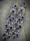 18k Tanzanite Diamond Chandelier Earrings