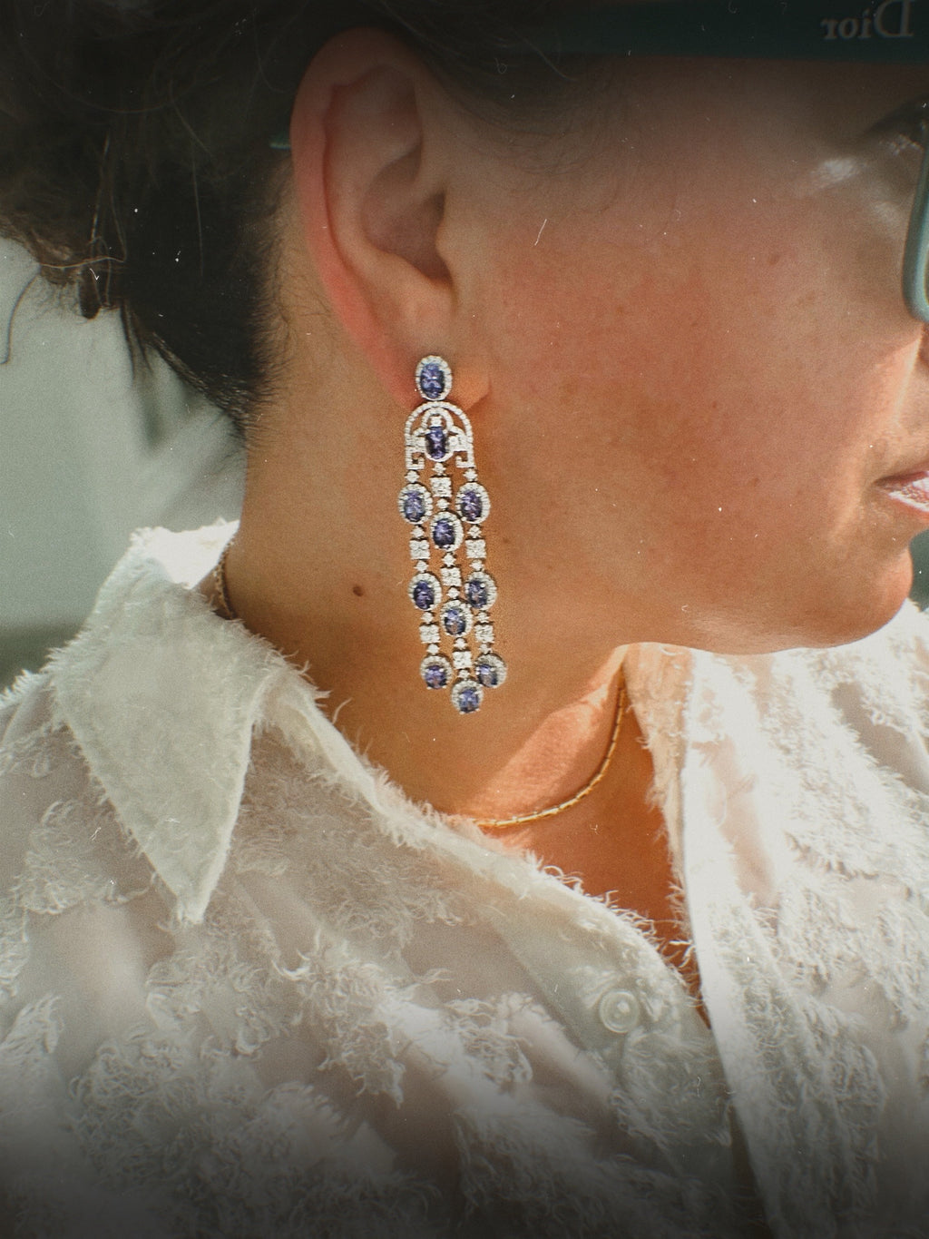 18k Tanzanite Diamond Chandelier Earrings