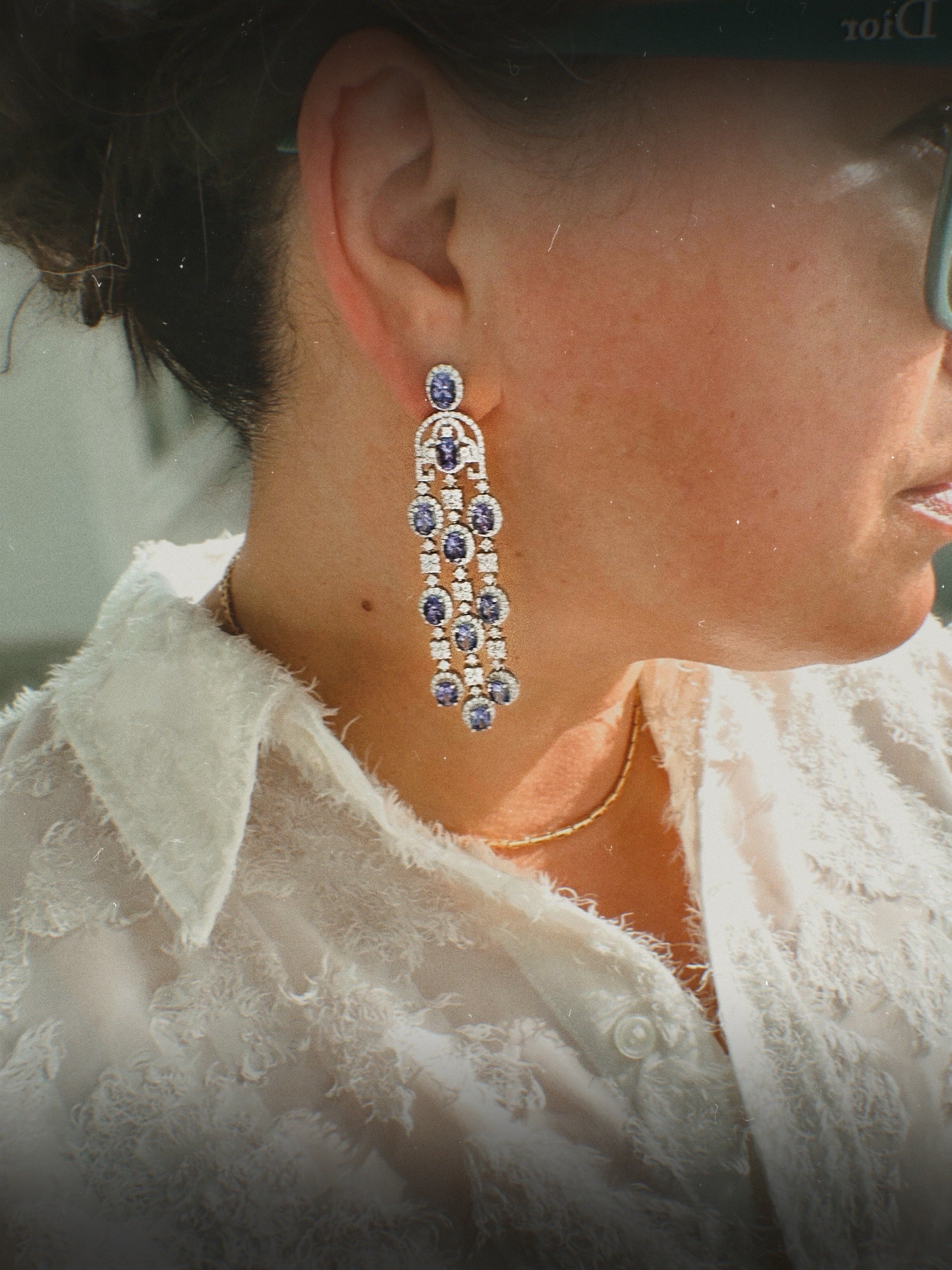 18k Tanzanite Diamond Chandelier Earrings