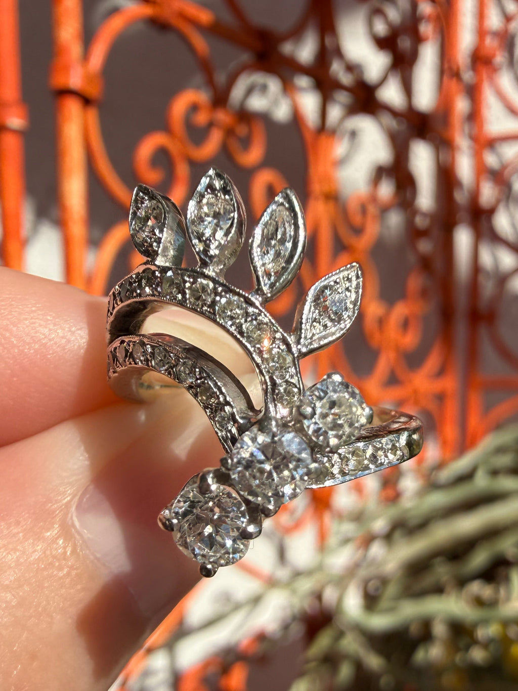 14k 1950s Cocktail Ring