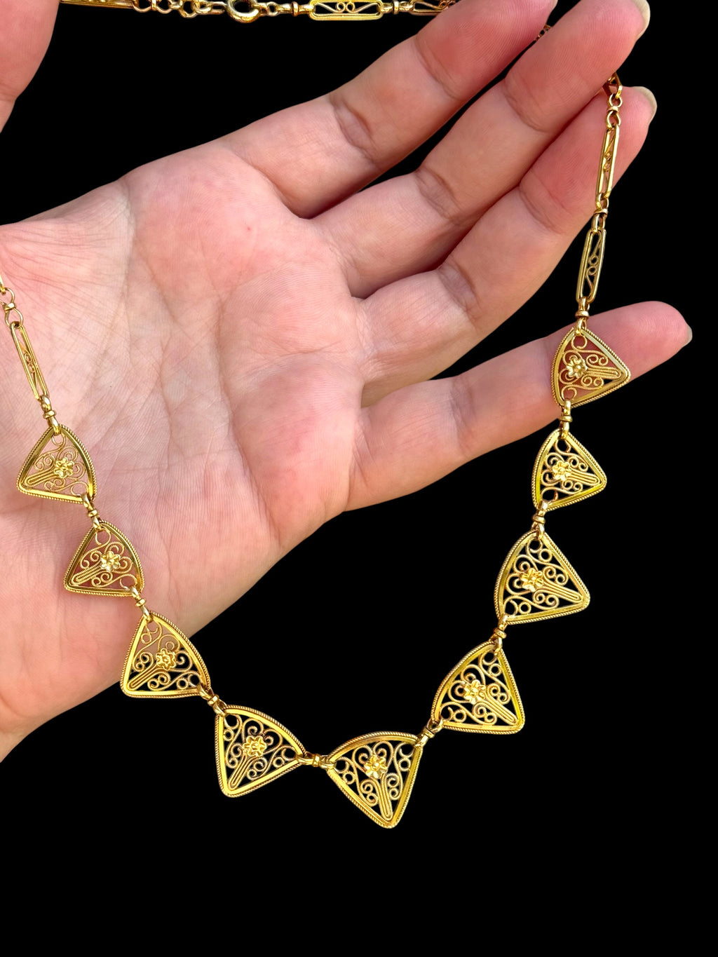 18k French Filigree Necklace