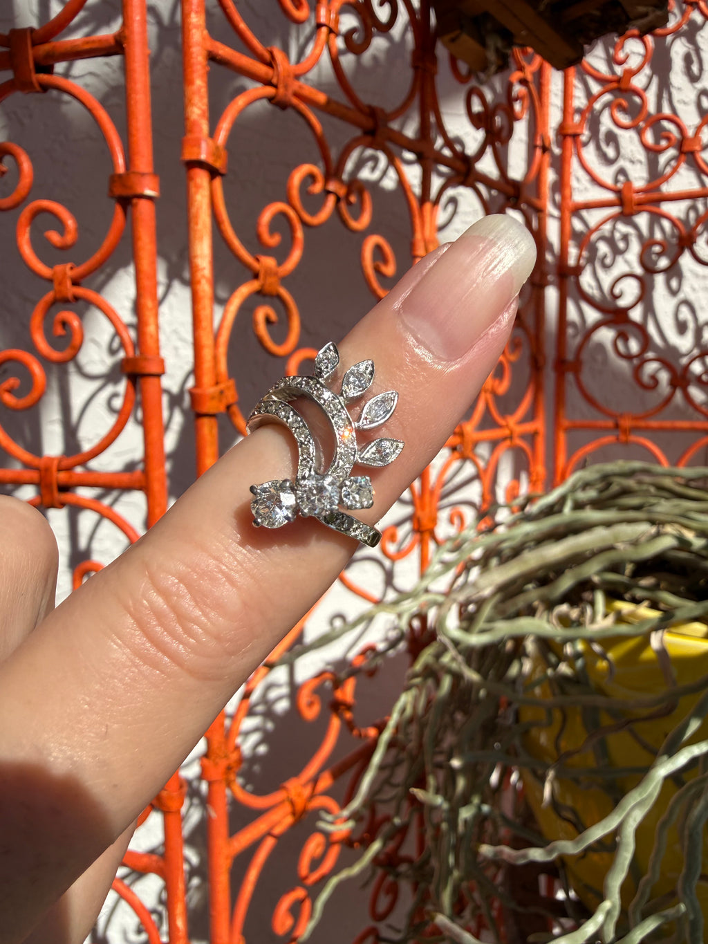 14k 1950s Cocktail Ring