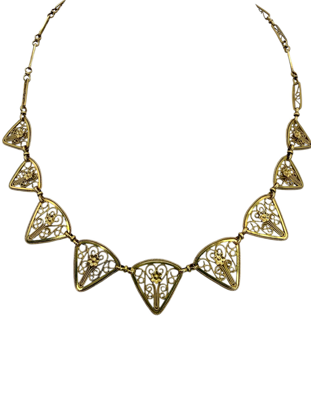18k French Filigree Necklace