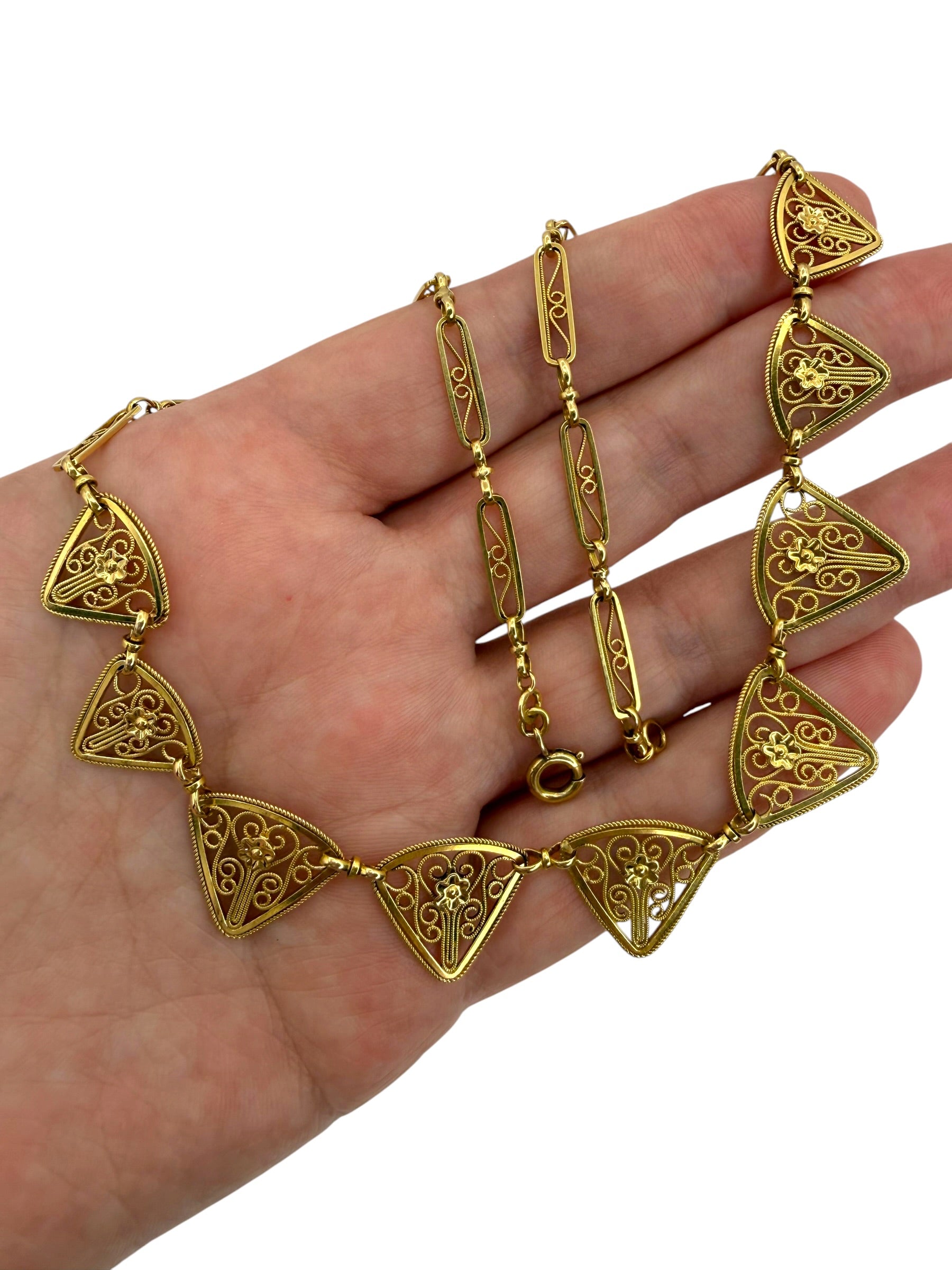 18k French Filigree Necklace