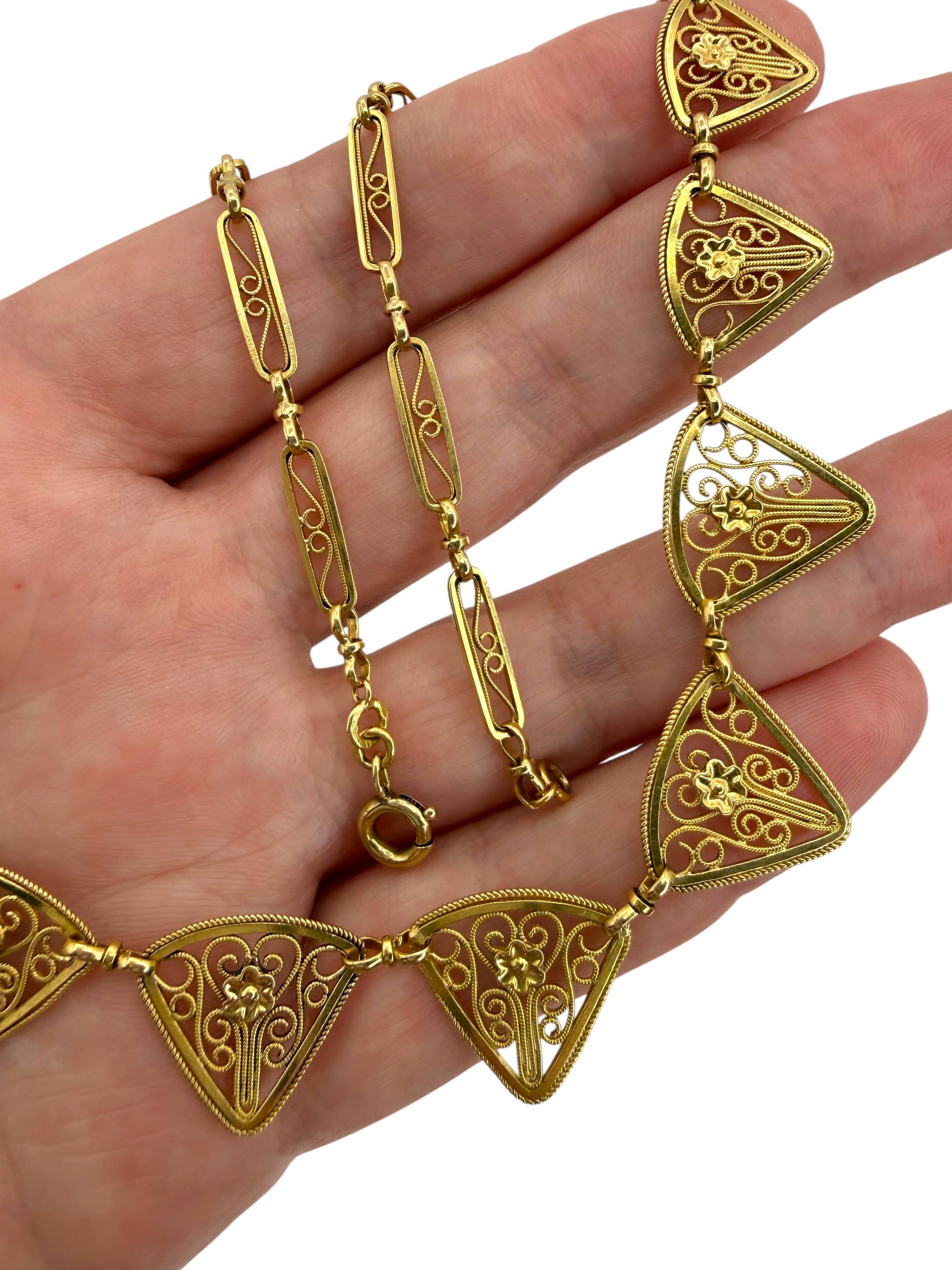 18k French Filigree Necklace