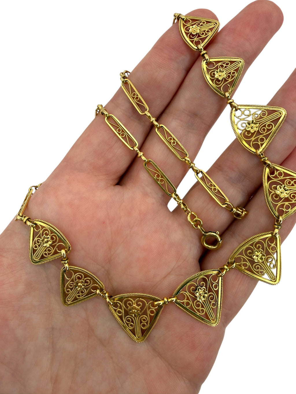 18k French Filigree Necklace