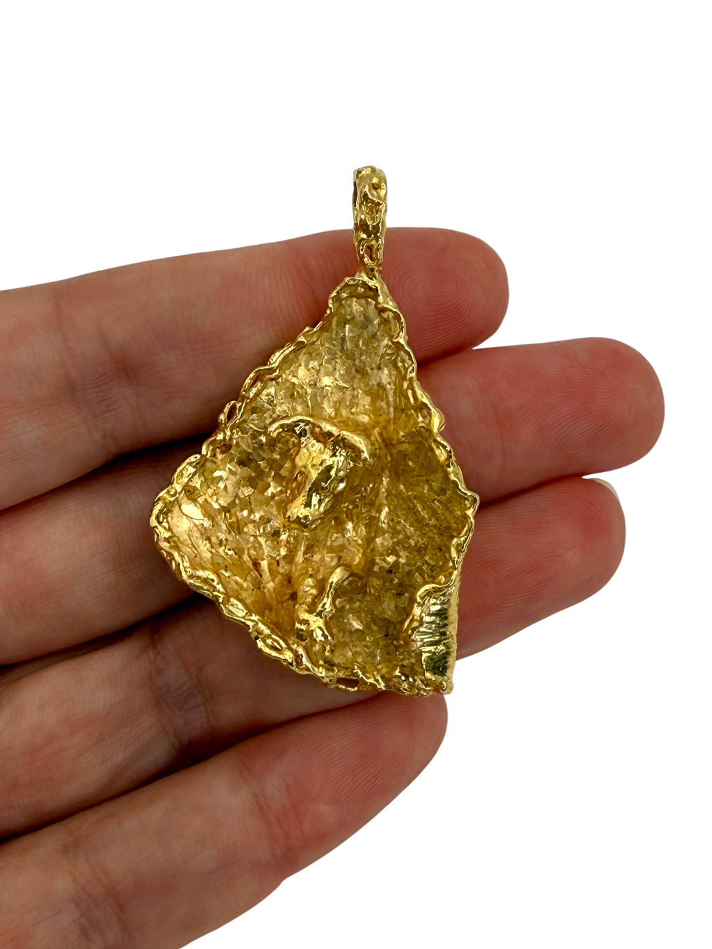 14k Brutalist Bull Pendant
